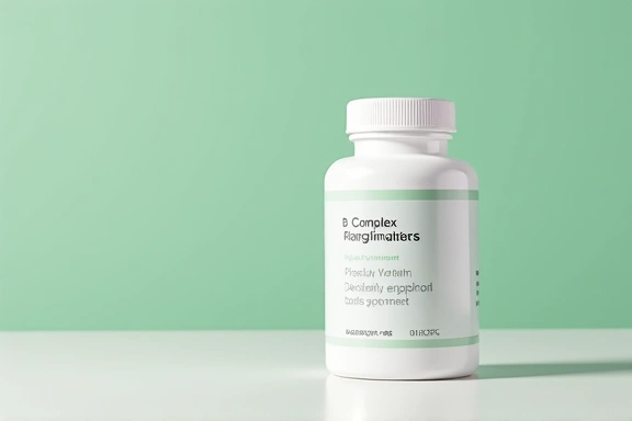 Frasco de Vitaminas B-Complex de alta potencia